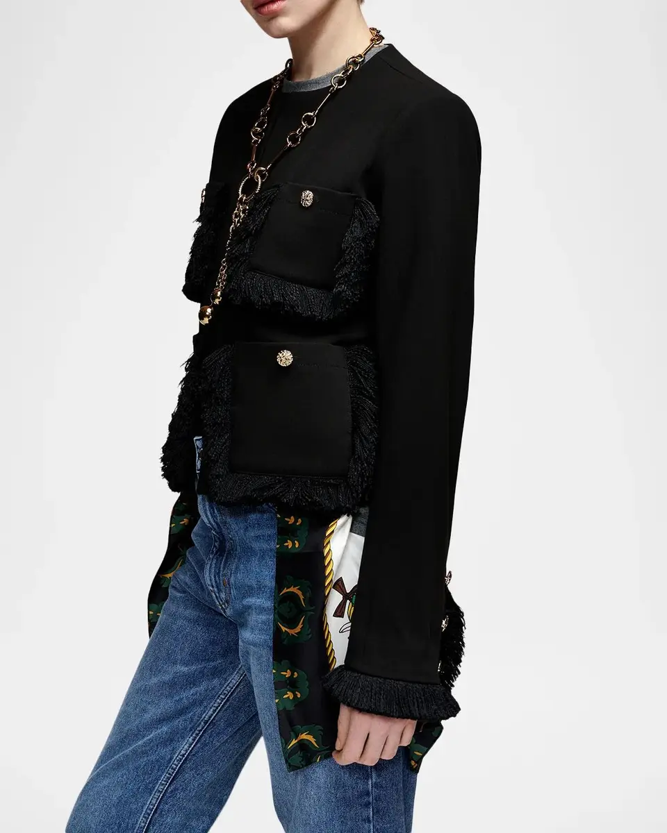 Essentiel Antwerp Kinetic Fringed Jacket | Thumbnail 6 Essentiel Antwerp Kinetic Fringed Jacket | Thumbnail 6