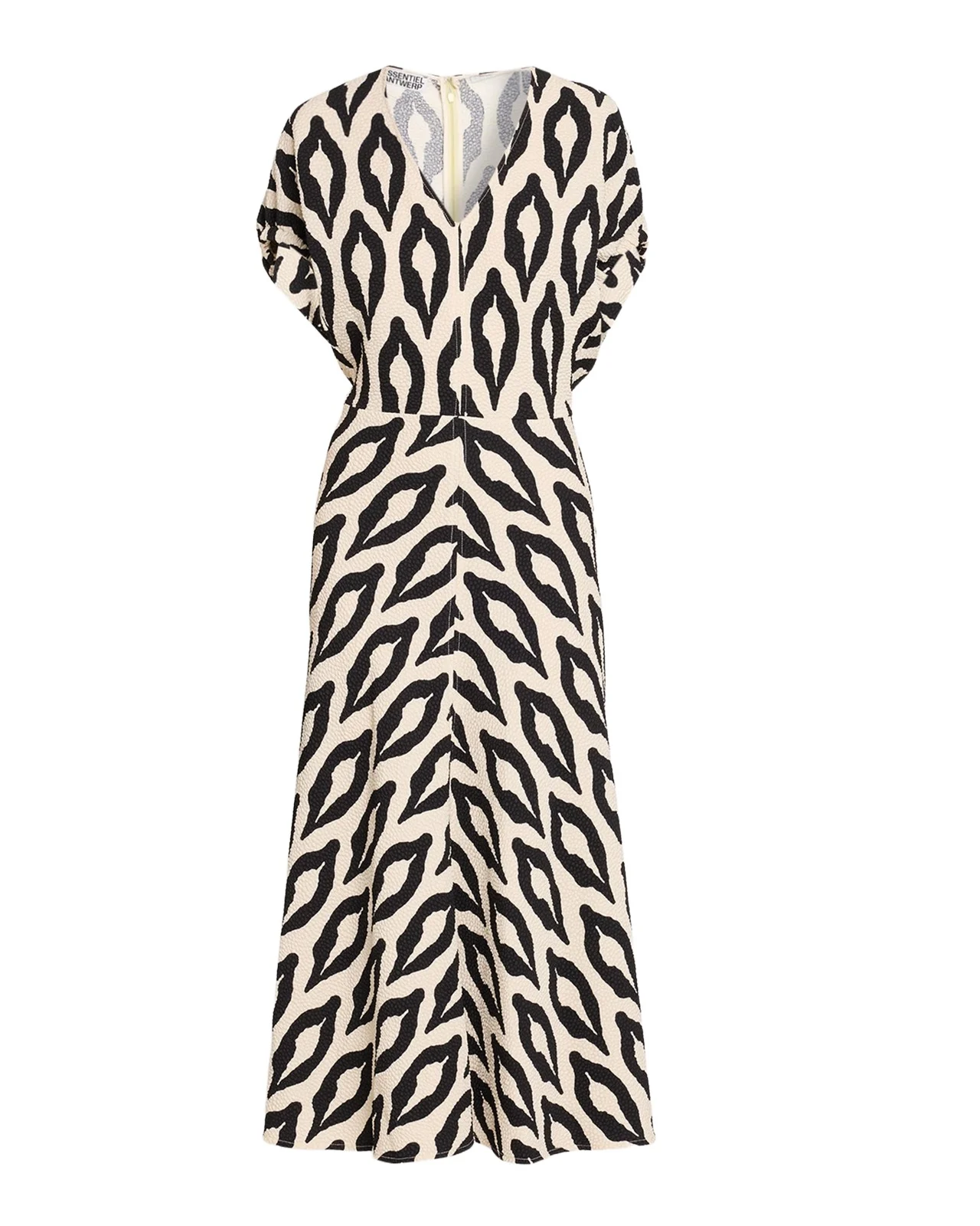 Essentiel Antwerp Komfortable Geometric Midi Dress
