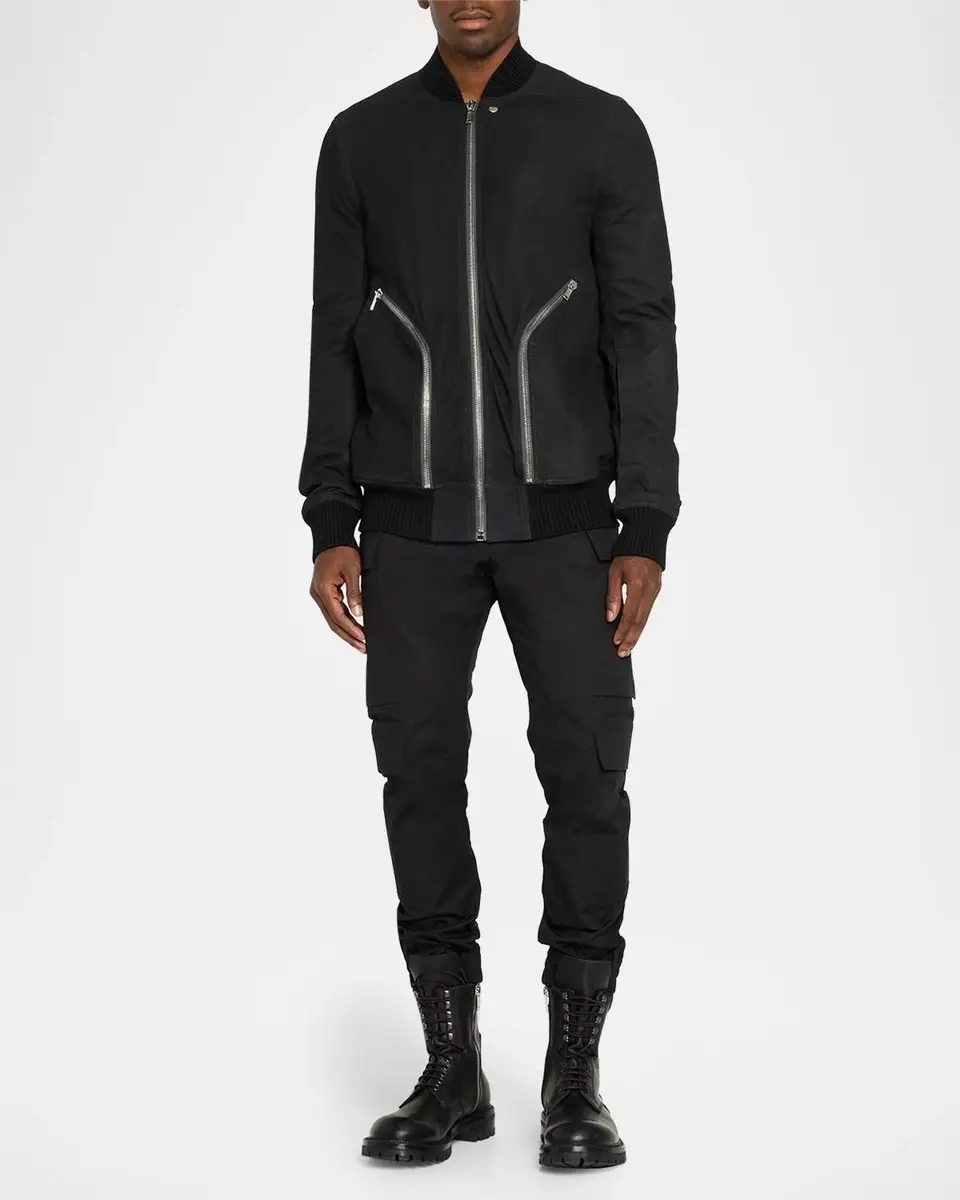 Rick Owens Men's Heizer Flight Blouson | Thumbnail 2 Rick Owens Men's Heizer Flight Blouson | Thumbnail 2