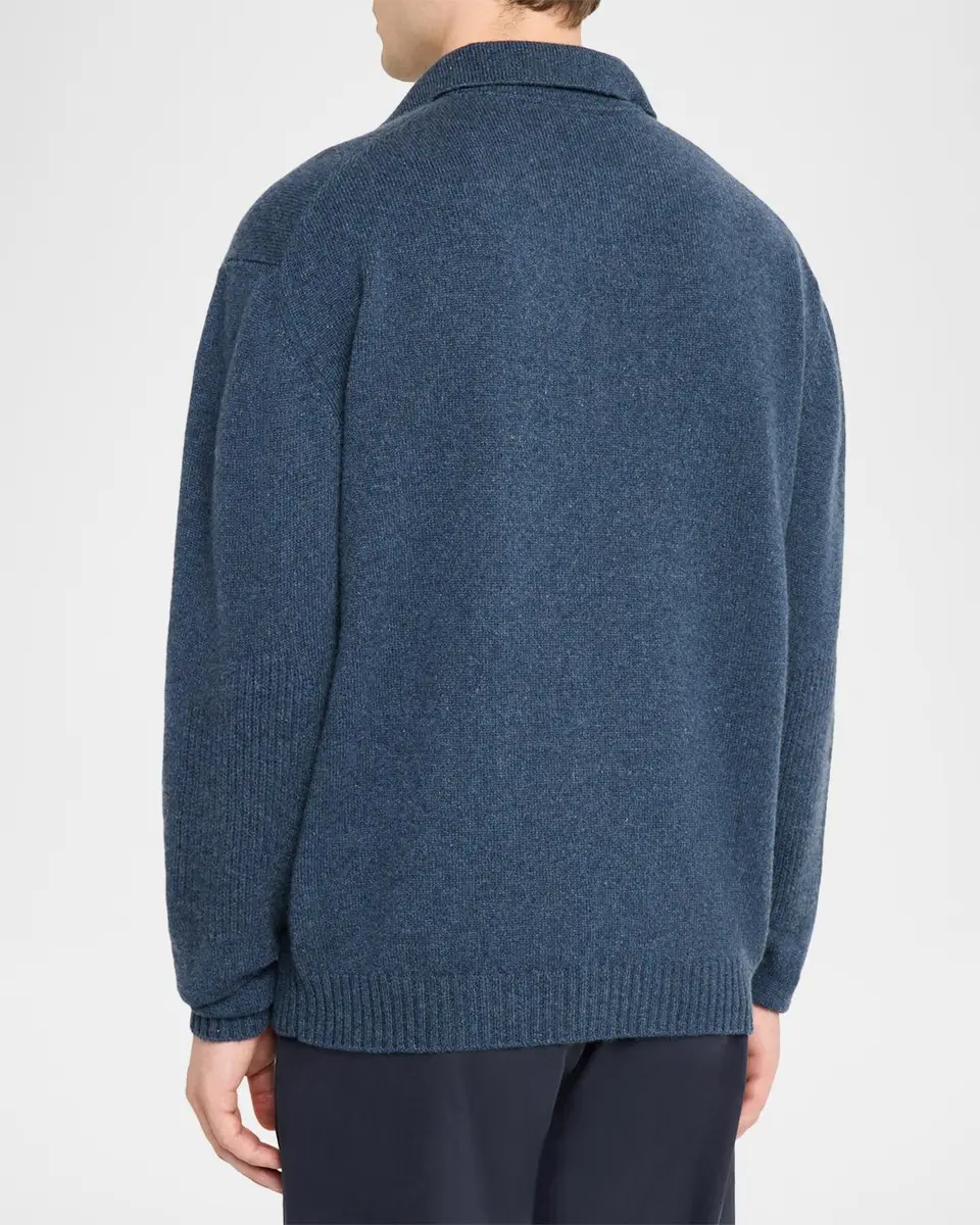 Sease Men's Coarsehair Cashmere Polo Shirt | Thumbnail 3 Sease Men's Coarsehair Cashmere Polo Shirt | Thumbnail 3