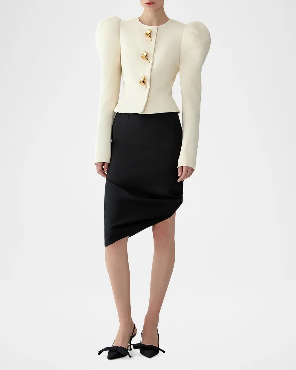 Carolina Herrera Knee Length Asymmetric Skirt | Thumbnail 2 Carolina Herrera Knee Length Asymmetric Skirt | Thumbnail 2