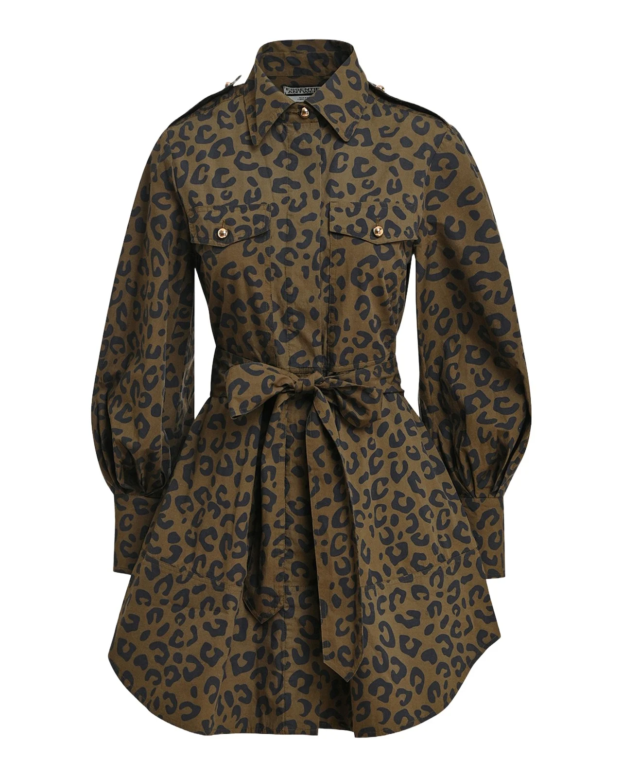 Keto Leopard-Printed Mini Shirtdress Keto Leopard-Printed Mini Shirtdress