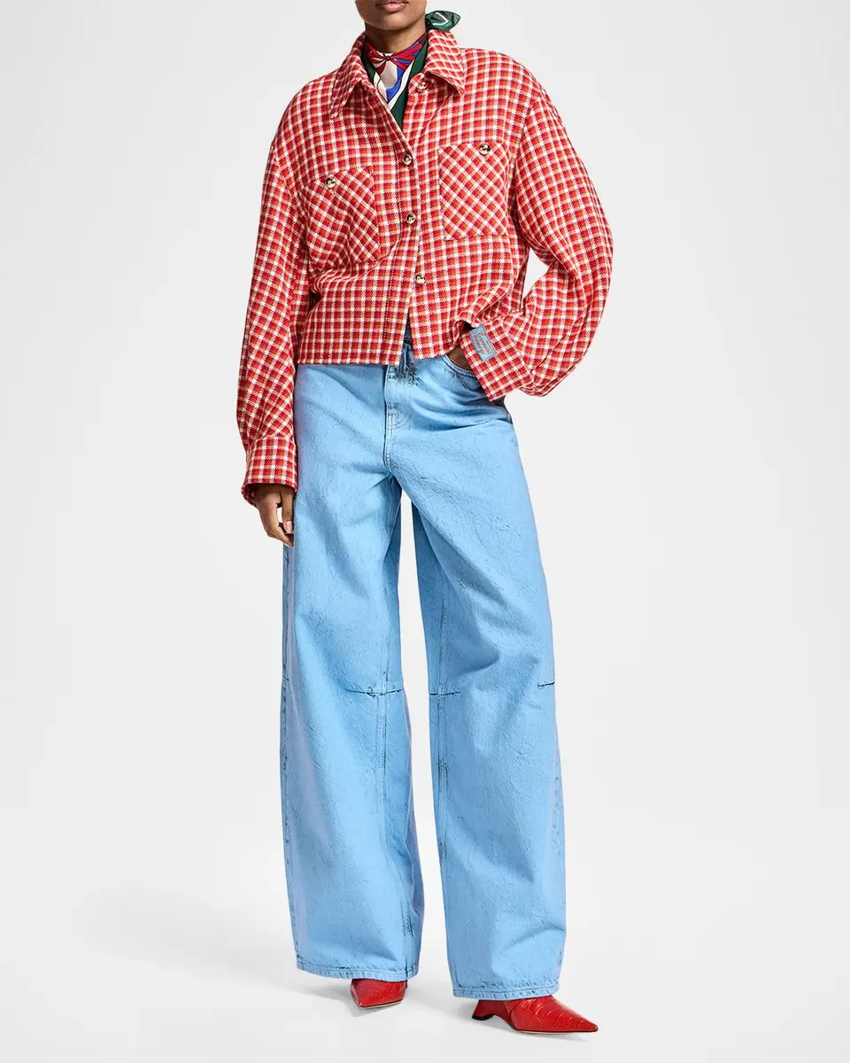 Essentiel Antwerp Check Wool-Blend Jacket with Patch Pockets | Thumbnail 2