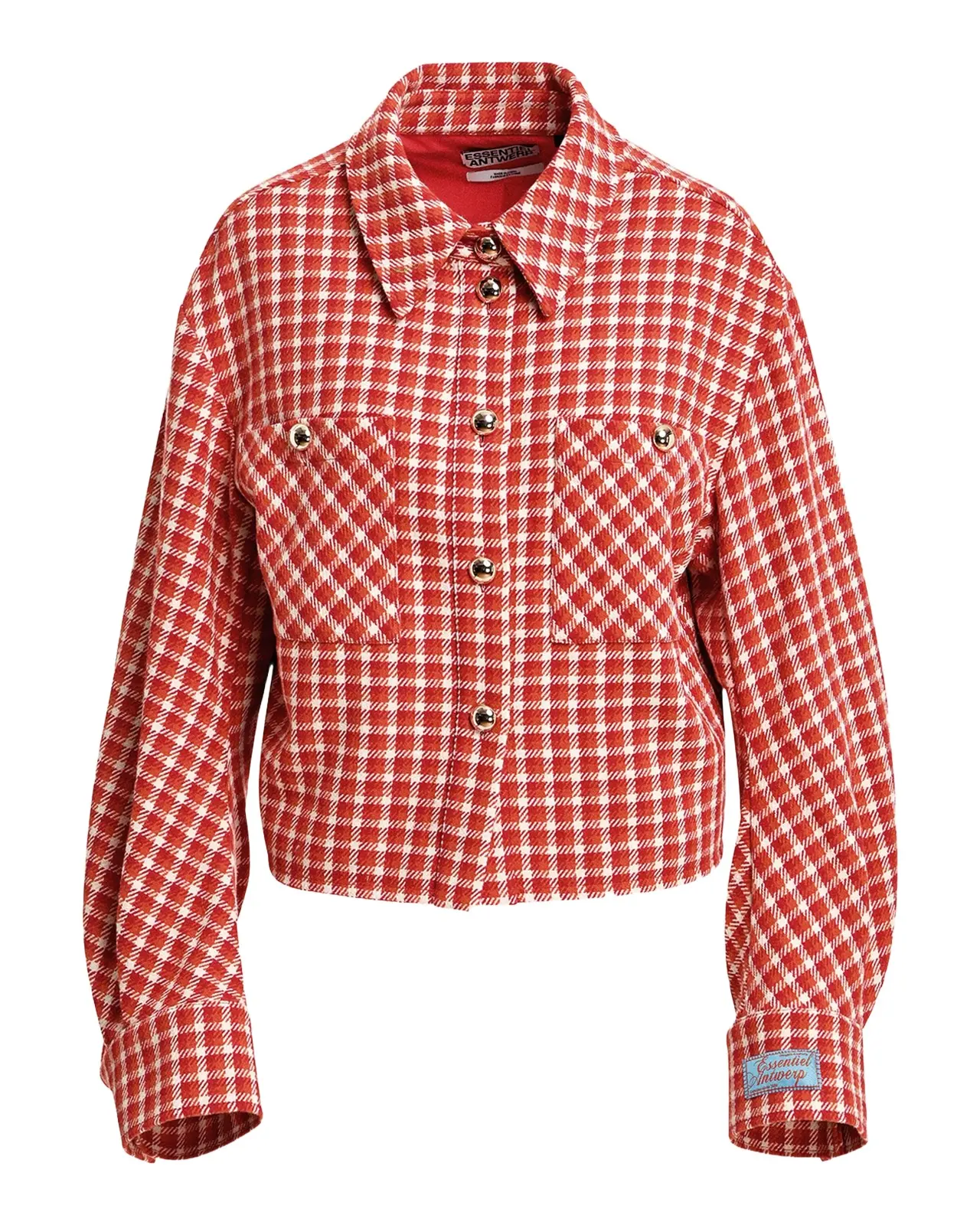 Essentiel Antwerp Check Wool-Blend Jacket with Patch Pockets