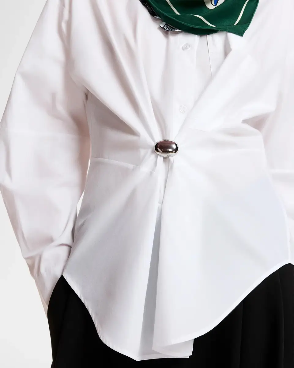 Essentiel Antwerp Kreative Oversized Button-Front Shirt | Thumbnail 5 Essentiel Antwerp Kreative Oversized Button-Front Shirt | Thumbnail 5
