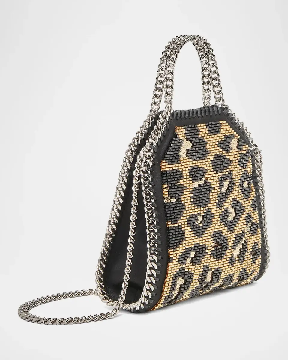 Stella McCartney Falabella Mini Leopard-Beaded Top Handle Bag | Thumbnail 3 Stella McCartney Falabella Mini Leopard-Beaded Top Handle Bag | Thumbnail 3