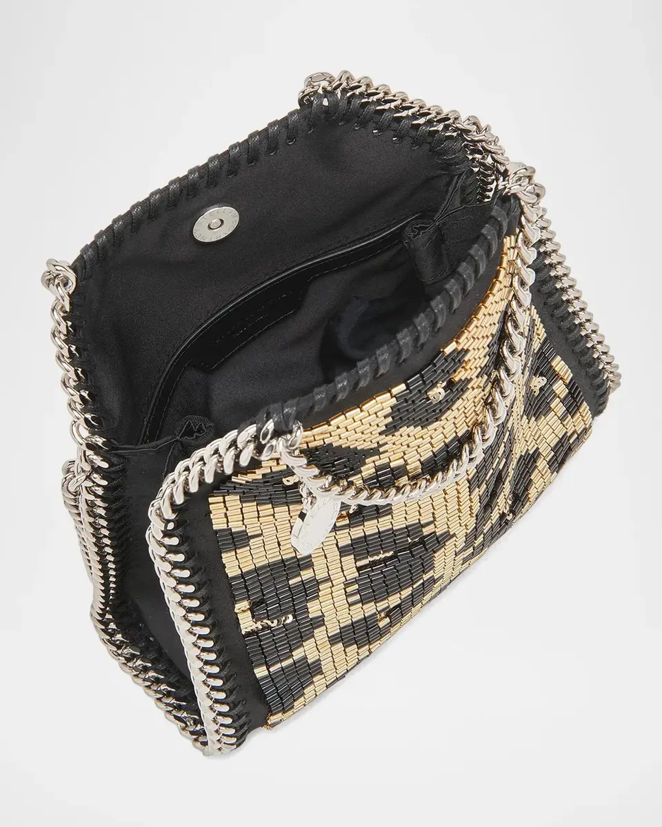 Stella McCartney Falabella Mini Leopard-Beaded Top Handle Bag | Thumbnail 4 Stella McCartney Falabella Mini Leopard-Beaded Top Handle Bag | Thumbnail 4