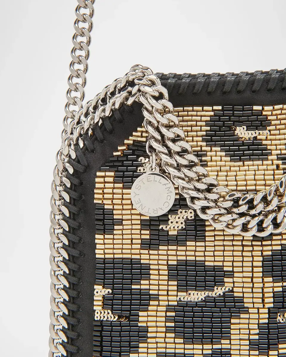 Stella McCartney Falabella Mini Leopard-Beaded Top Handle Bag | Thumbnail 5 Stella McCartney Falabella Mini Leopard-Beaded Top Handle Bag | Thumbnail 5