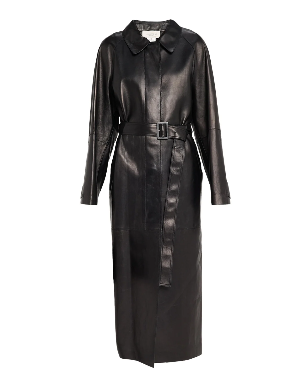 Lafayette 148 New York Oversized Belted Leather Trench Coat