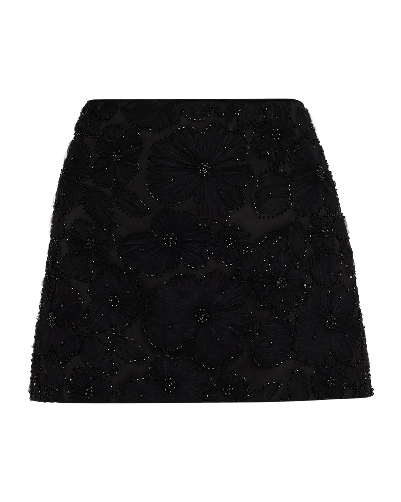 Olenna Beaded Floral Mini Skirt Olenna Beaded Floral Mini Skirt