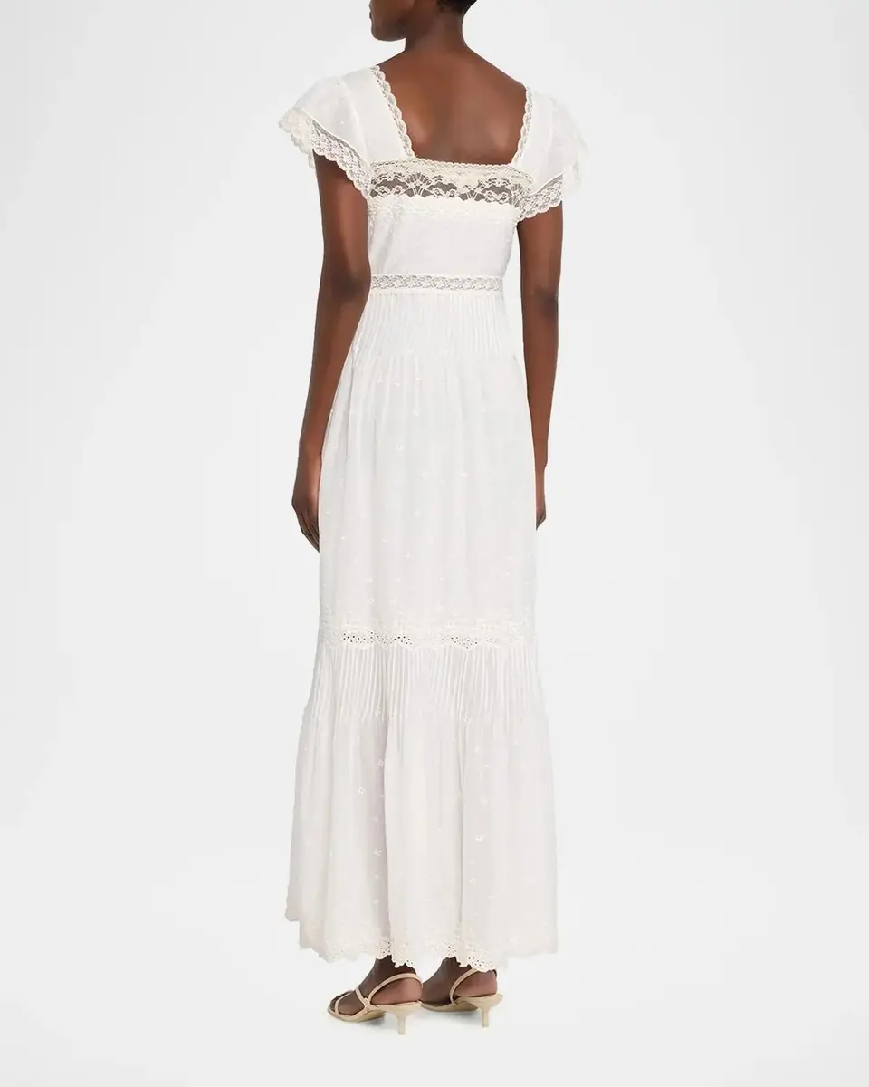 LoveShackFancy Georgine Eyelet Embroidered Maxi Dress | Thumbnail 3 LoveShackFancy Georgine Eyelet Embroidered Maxi Dress | Thumbnail 3