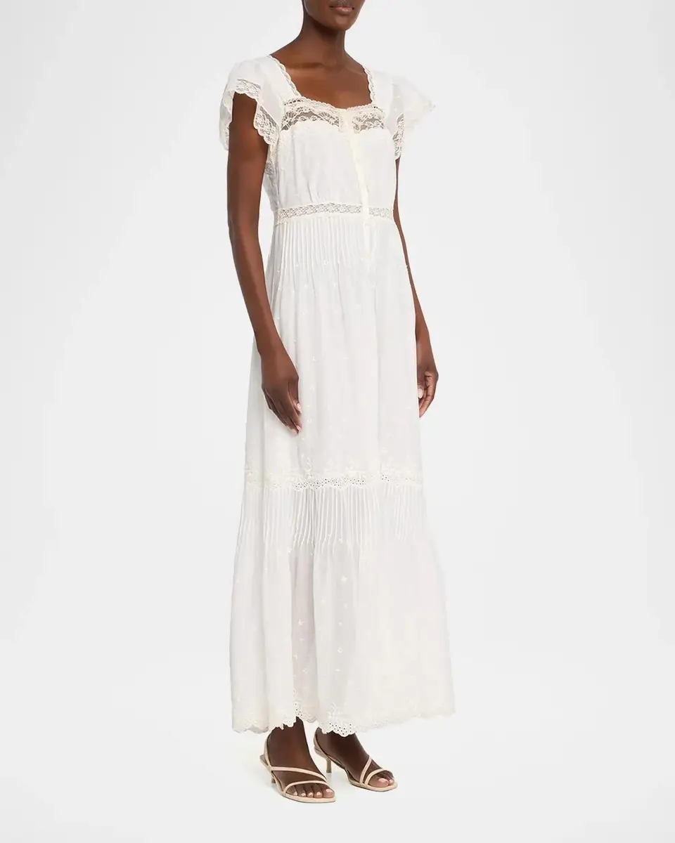 LoveShackFancy Georgine Eyelet Embroidered Maxi Dress | Thumbnail 4 LoveShackFancy Georgine Eyelet Embroidered Maxi Dress | Thumbnail 4