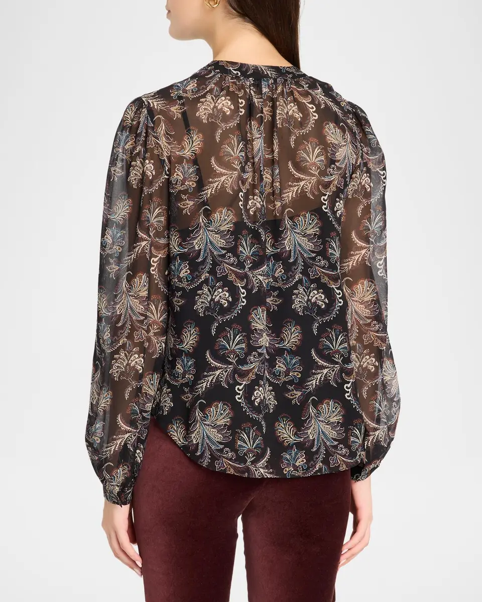 Veronica Beard Ashlynn Paisley Silk Blouse | Thumbnail 3 Veronica Beard Ashlynn Paisley Silk Blouse | Thumbnail 3
