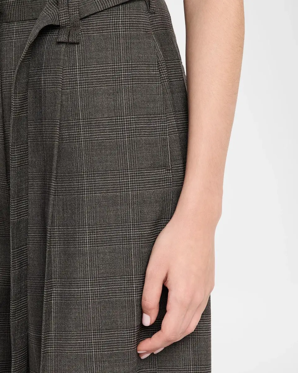 Simone Rocha Prince Of Wales Check Wool Wide-Leg Crop Trousers With Belt | Thumbnail 5 Simone Rocha Prince Of Wales Check Wool Wide-Leg Crop Trousers With Belt | Thumbnail 5