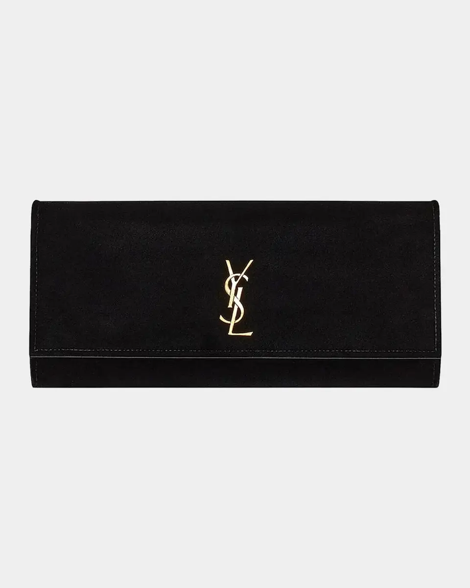 Saint Laurent Kate YSL Velvet Cabochon-Chain Clutch Bag | Thumbnail 3 Saint Laurent Kate YSL Velvet Cabochon-Chain Clutch Bag | Thumbnail 3