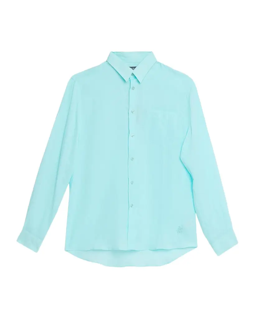 Vilebrequin Men's Solid Linen Button-Front Shirt