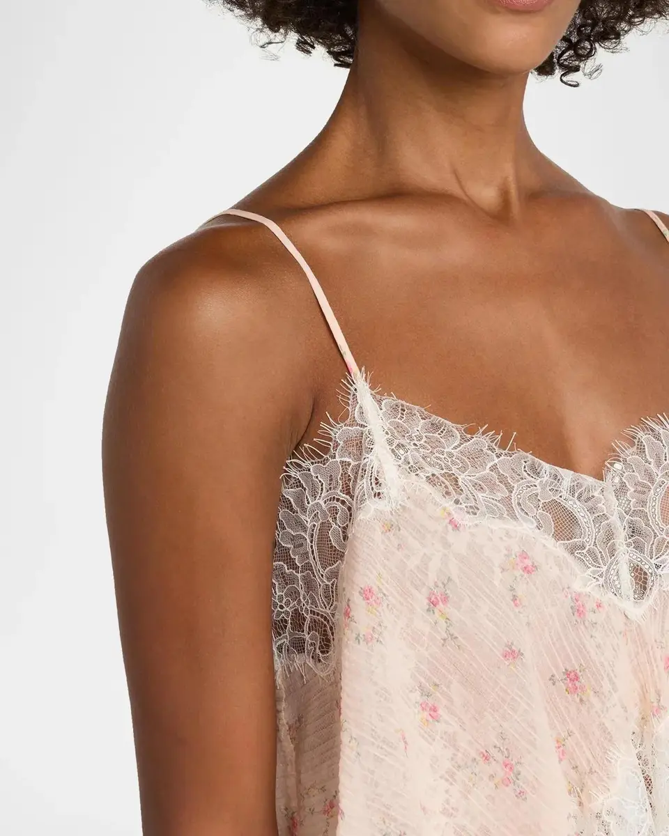 LoveShackFancy Elysia Silk Crop Top | Thumbnail 5