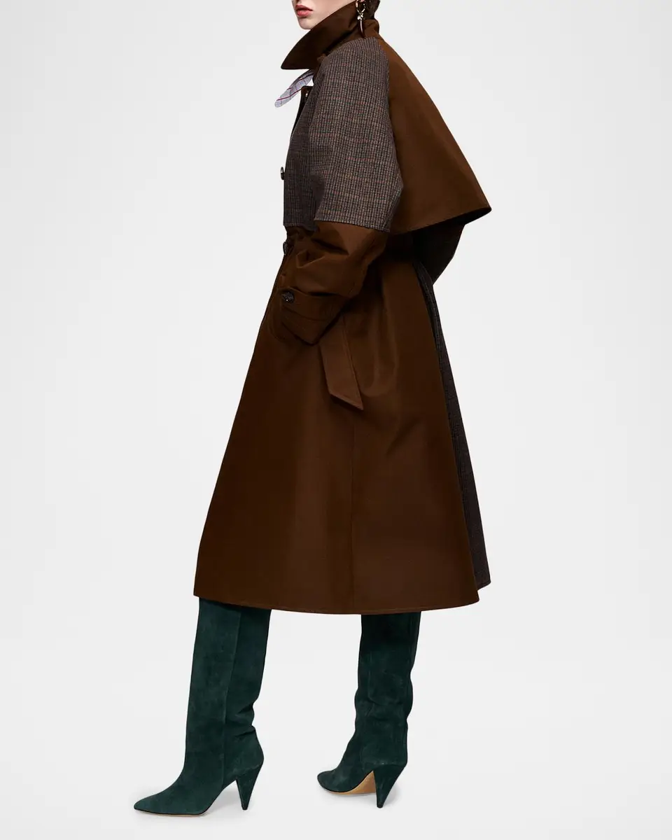 Essentiel Antwerp Kagu Patchwork Trench Coat | Thumbnail 5