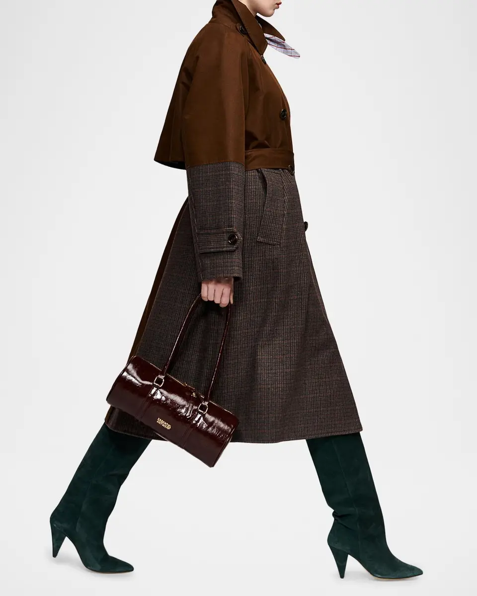 Essentiel Antwerp Kagu Patchwork Trench Coat | Thumbnail 6