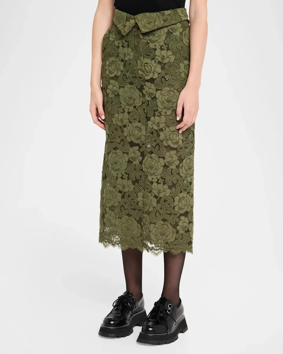 Simone Rocha Peeling Waist Lace Midi Skirt | Thumbnail 4 Simone Rocha Peeling Waist Lace Midi Skirt | Thumbnail 4
