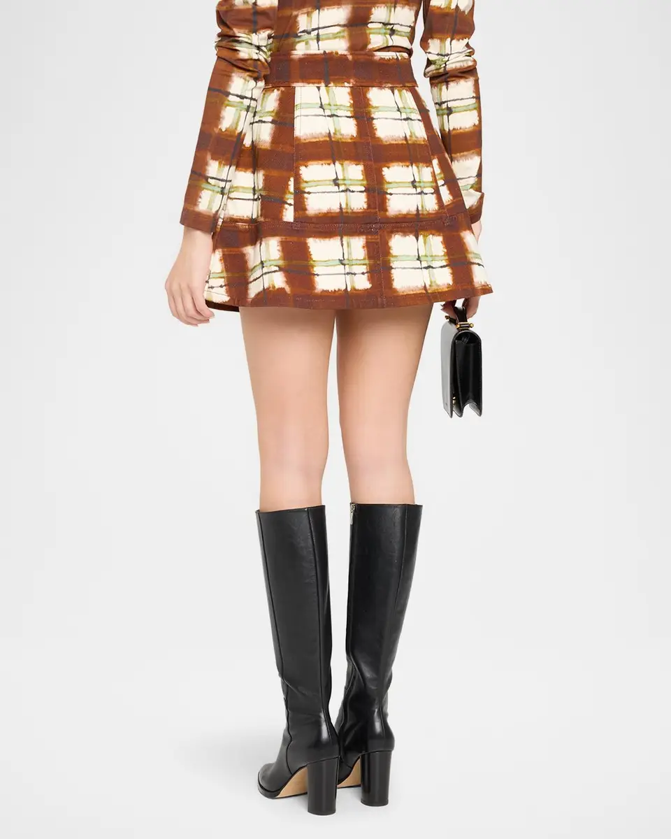 Cara Cara Fatima Plaid Cotton Canvas Mini Skirt | Thumbnail 3 Cara Cara Fatima Plaid Cotton Canvas Mini Skirt | Thumbnail 3