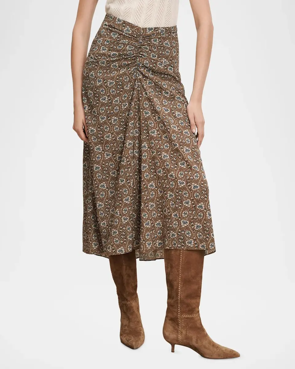 Veronica Beard Limani Floral Midi Skirt | Thumbnail 4