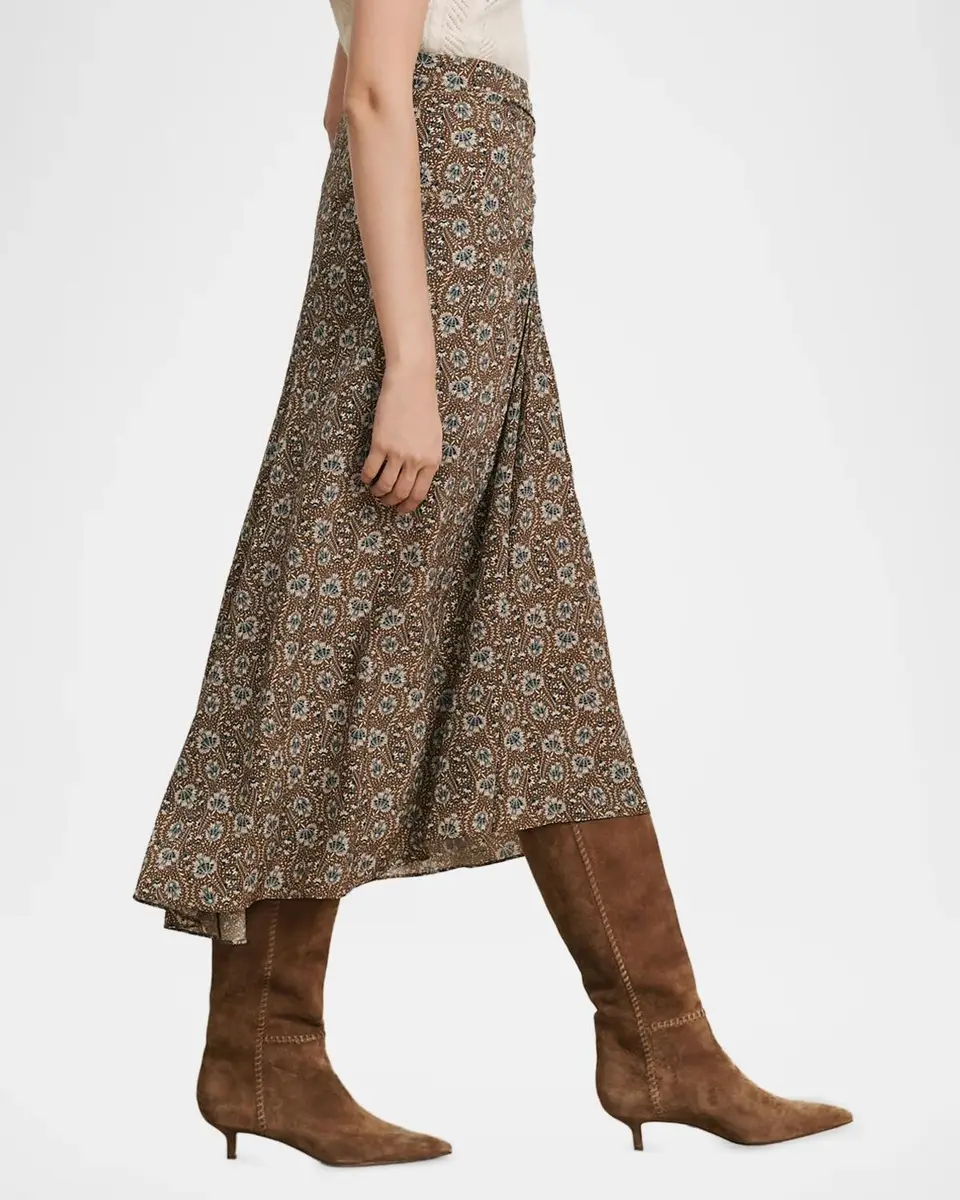 Veronica Beard Limani Floral Midi Skirt | Thumbnail 5