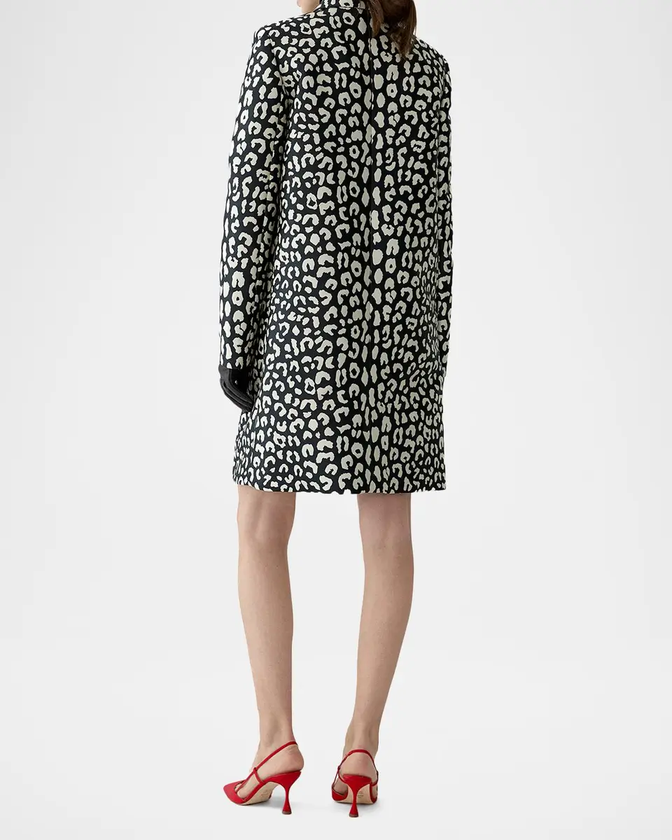 Carolina Herrera Leopard Button-Front Coat | Thumbnail 3