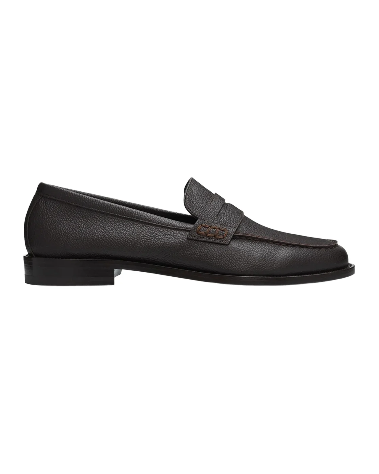 Manolo Blahnik Men's Perry Grained Leather Penny Loafers