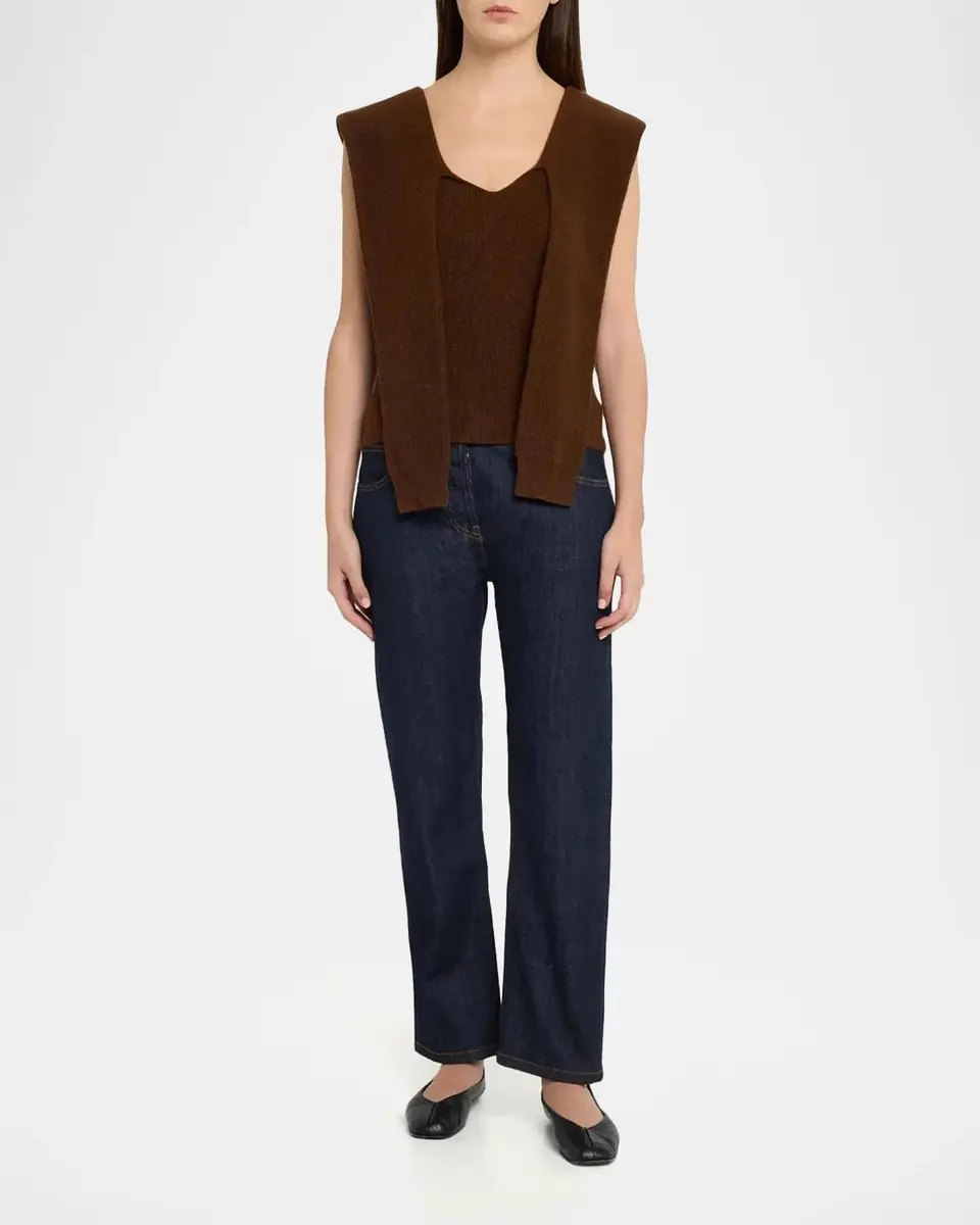 Cara Cara Ember Fitted V-Neck Combo Top | Thumbnail 2 Cara Cara Ember Fitted V-Neck Combo Top | Thumbnail 2