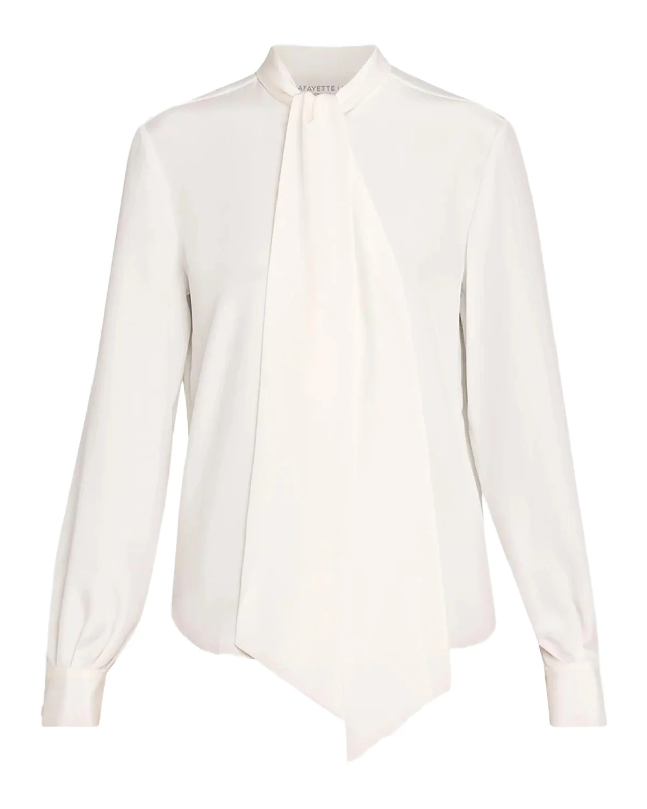 Tie-Neck Silk Georgette Blouse