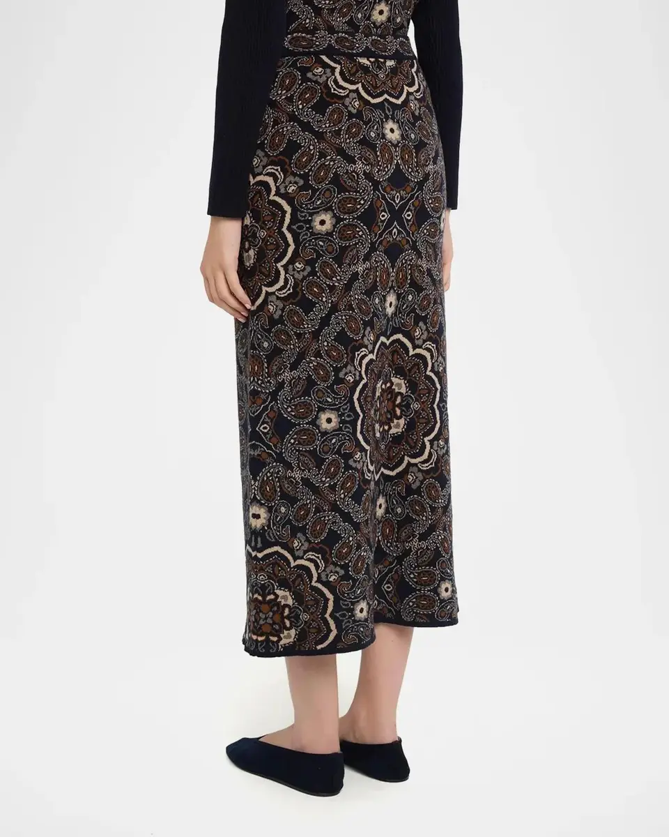 Cara Cara Clara Bandana Jacquard Midi Skirt | Thumbnail 3 Cara Cara Clara Bandana Jacquard Midi Skirt | Thumbnail 3
