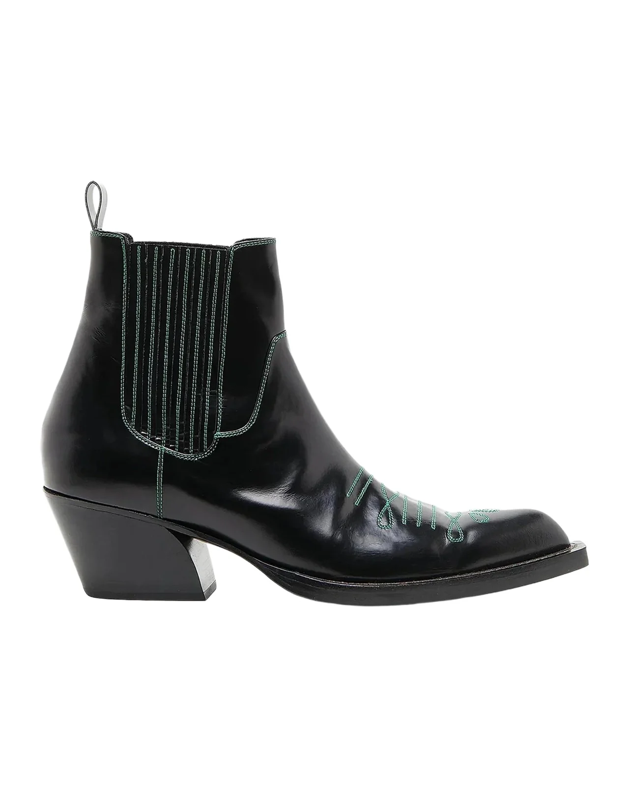 Marni Men's Polished Leather Western Chelsea Boots