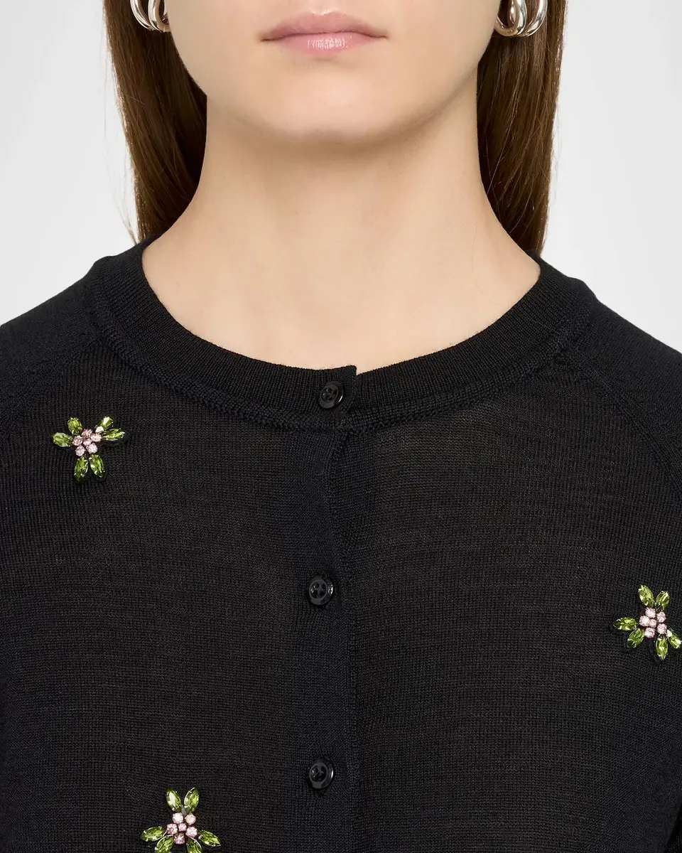 Simone Rocha Floral Embellished Cardigan | Thumbnail 5 Simone Rocha Floral Embellished Cardigan | Thumbnail 5