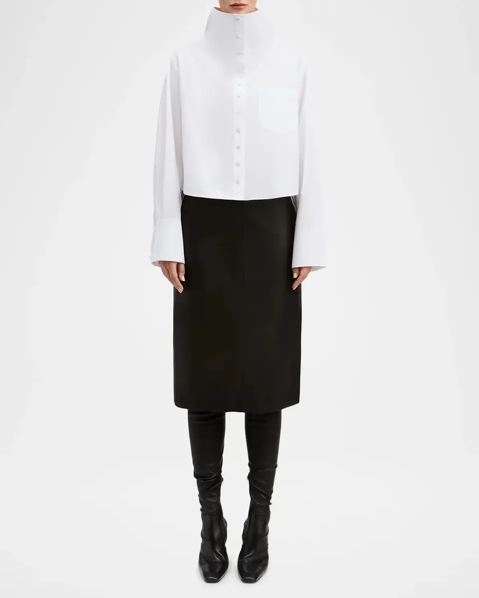 DEREK LAM 10 CROSBY Leather Pencil Skirt | Thumbnail 2 DEREK LAM 10 CROSBY Leather Pencil Skirt | Thumbnail 2