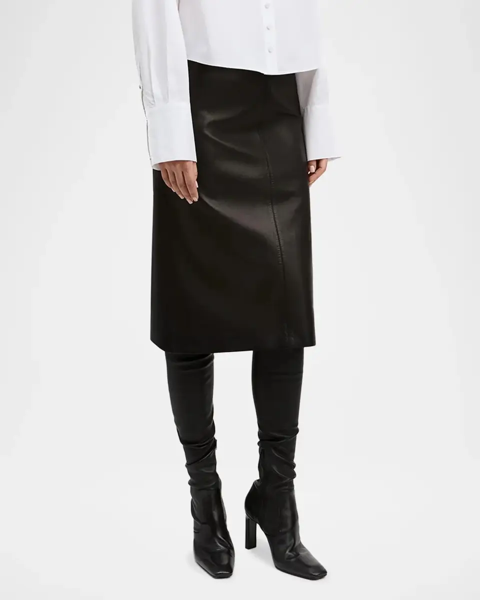 DEREK LAM 10 CROSBY Leather Pencil Skirt | Thumbnail 4 DEREK LAM 10 CROSBY Leather Pencil Skirt | Thumbnail 4