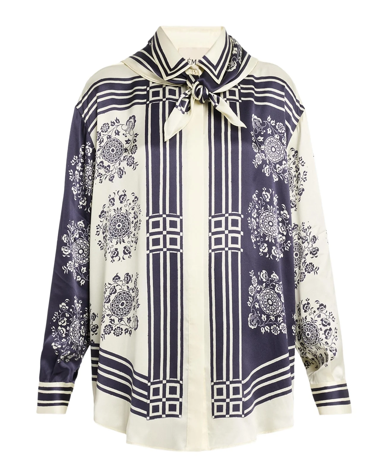 Banderra Satin Scarf Top Banderra Satin Scarf Top
