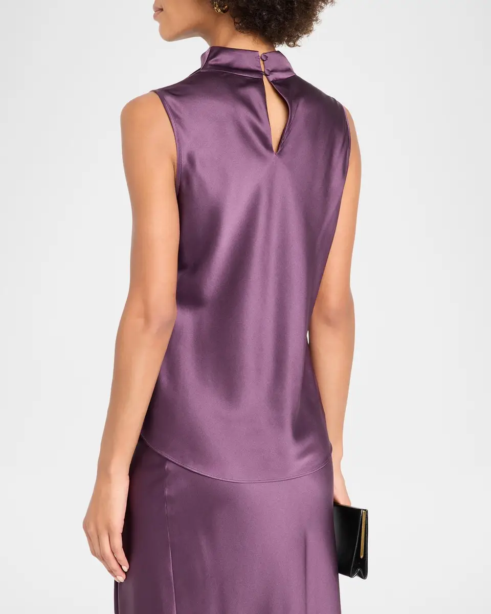 Veronica Beard Tam Silk-Blend Cowlneck Top | Thumbnail 3 Veronica Beard Tam Silk-Blend Cowlneck Top | Thumbnail 3