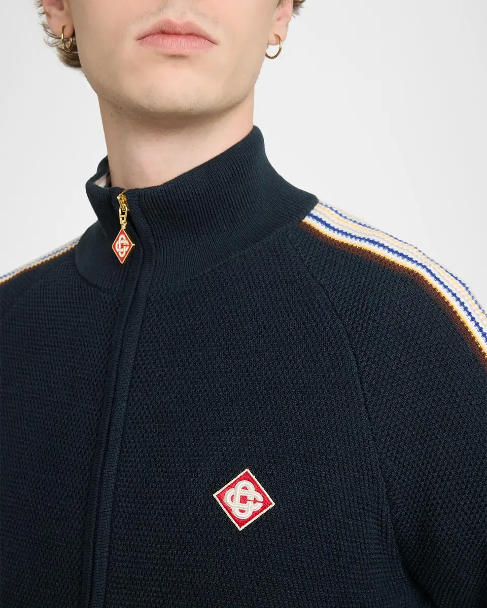 Casablanca Men's Cafe Culture Wool Track Jacket | Thumbnail 5 Casablanca Men's Cafe Culture Wool Track Jacket | Thumbnail 5
