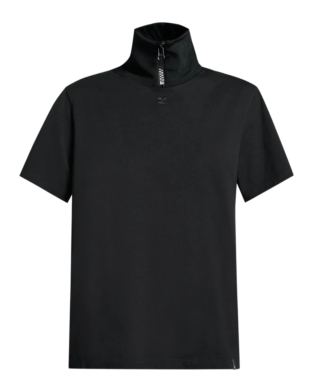 Cotton Ribbed Stand-Collar T-Shirt Cotton Ribbed Stand-Collar T-Shirt