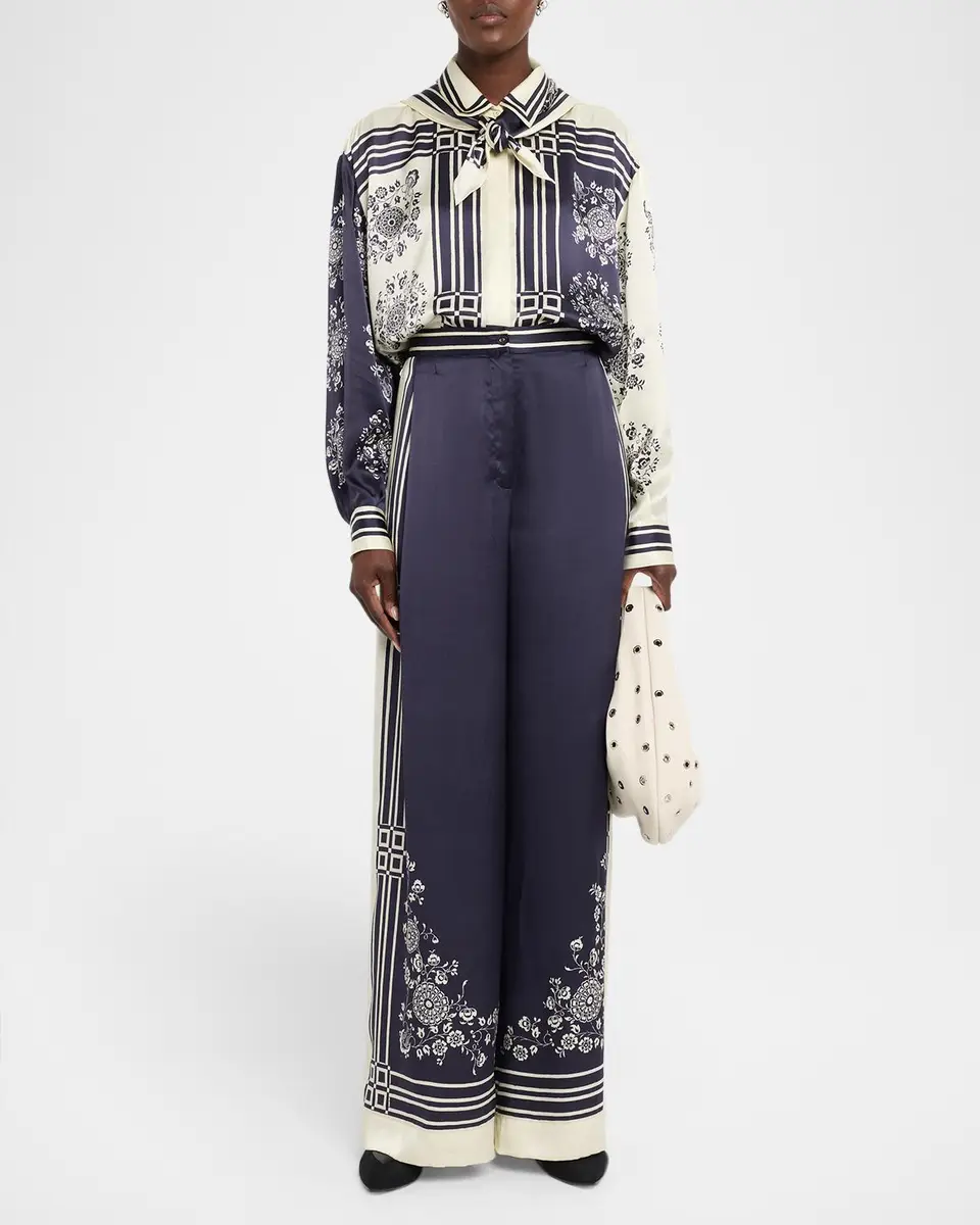 ALÉMAIS Banderra Silk Wide-Leg Pants | Thumbnail 2 ALÉMAIS Banderra Silk Wide-Leg Pants | Thumbnail 2