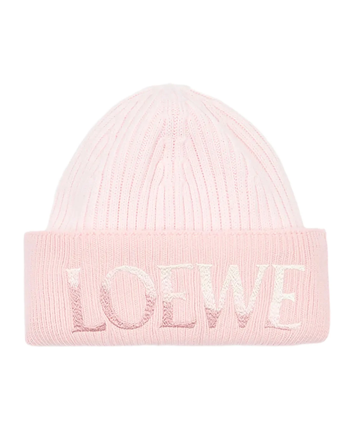 Loewe Logo-Embroidered Rib-Knit Beanie