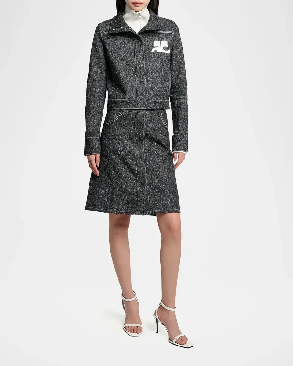 Courrèges Denim Tweed Jacket | Thumbnail 2 Courrèges Denim Tweed Jacket | Thumbnail 2