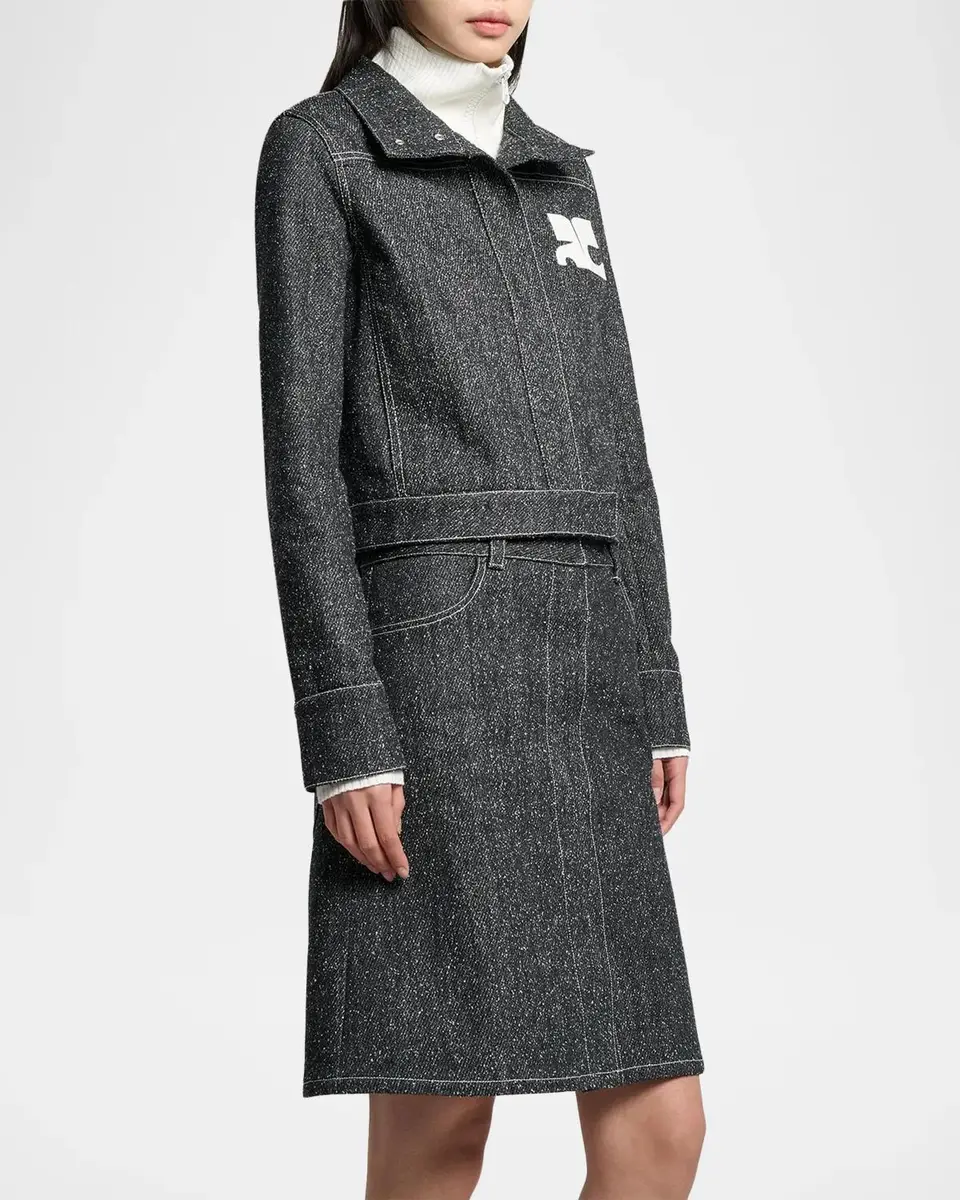 Courrèges Denim Tweed Jacket | Thumbnail 4 Courrèges Denim Tweed Jacket | Thumbnail 4