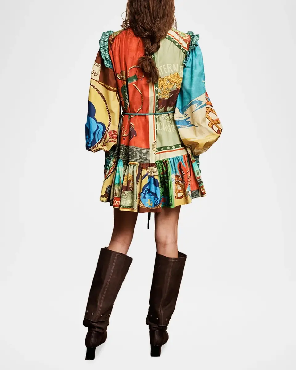 ALÉMAIS Ace Patchwork Mini Shirtdress | Thumbnail 3