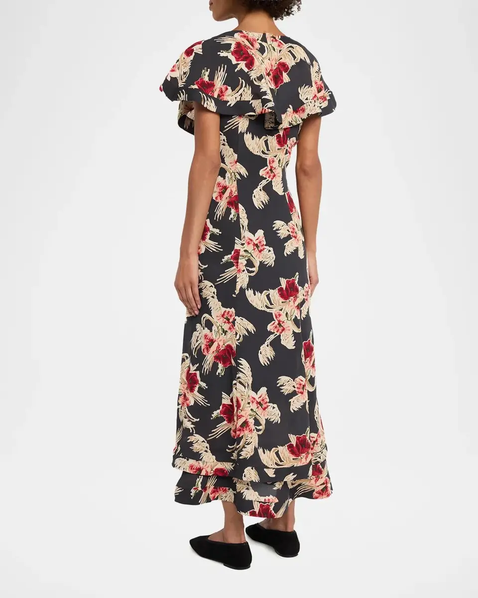Cinq à Sept Anthony Wilted Poppy Maxi Dress | Thumbnail 3 Cinq à Sept Anthony Wilted Poppy Maxi Dress | Thumbnail 3