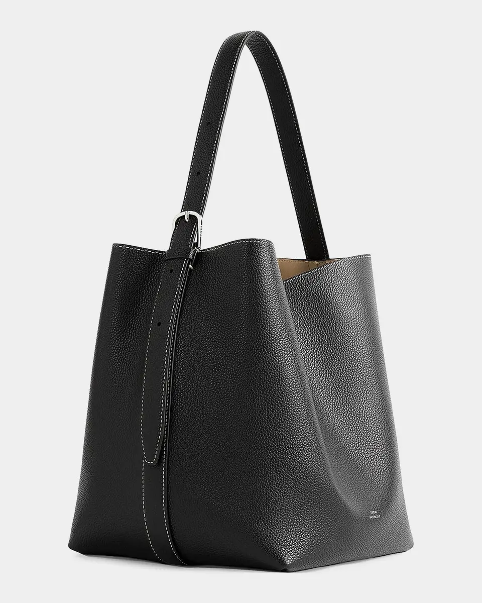 TOTEME Medium Belted Grain Leather Tote | Thumbnail 2 TOTEME Medium Belted Grain Leather Tote | Thumbnail 2