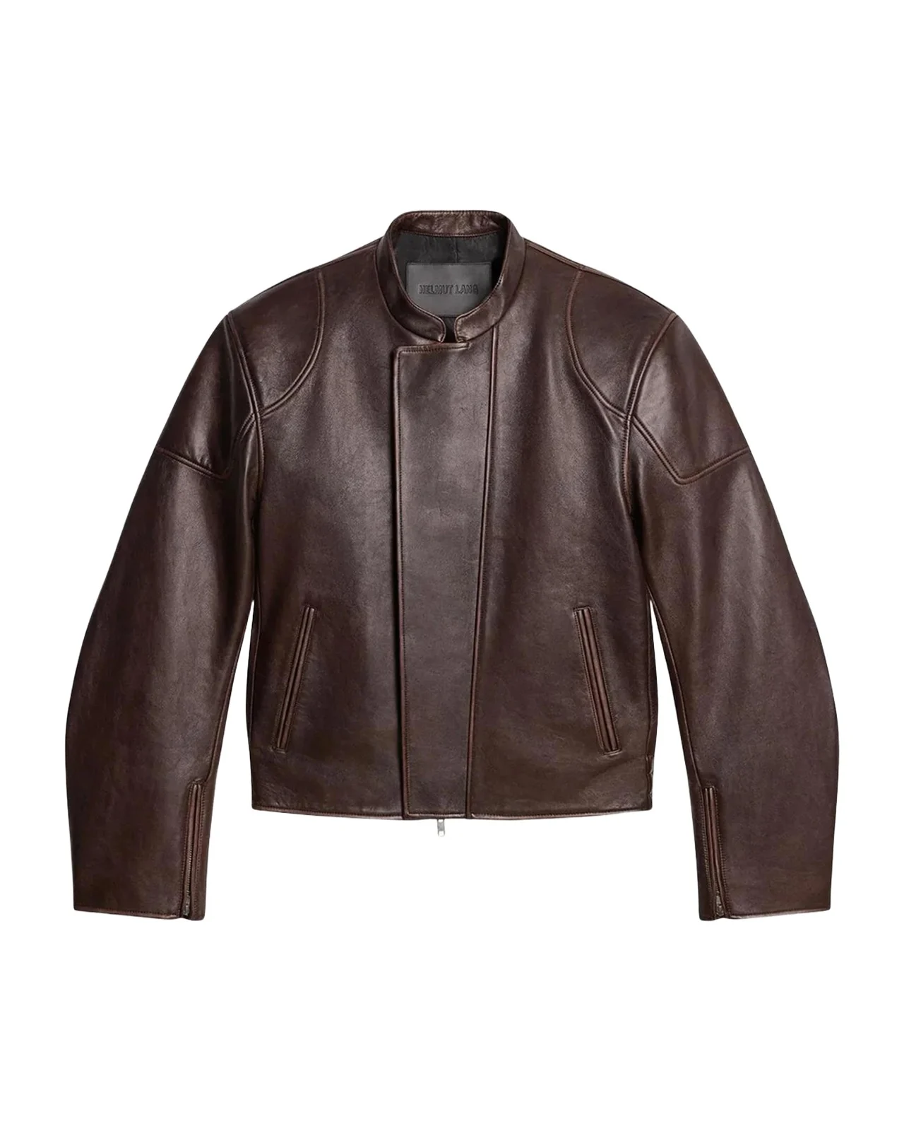 Helmut Lang Men's Leather Concealed-Zip Moto Jacket