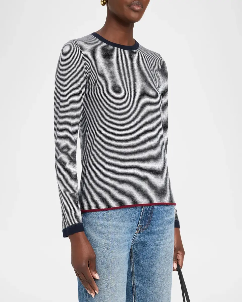 MAJESTIC FILATURES Cashmere Striped Knit Sweater | Thumbnail 4