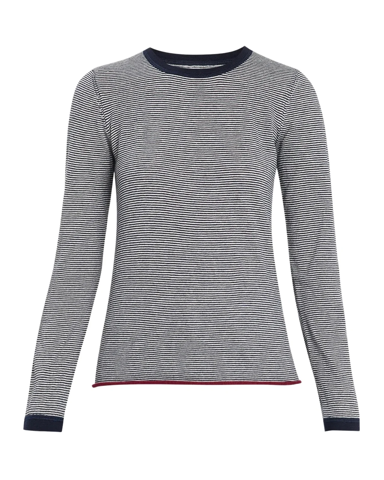 Cashmere Striped Knit Sweater